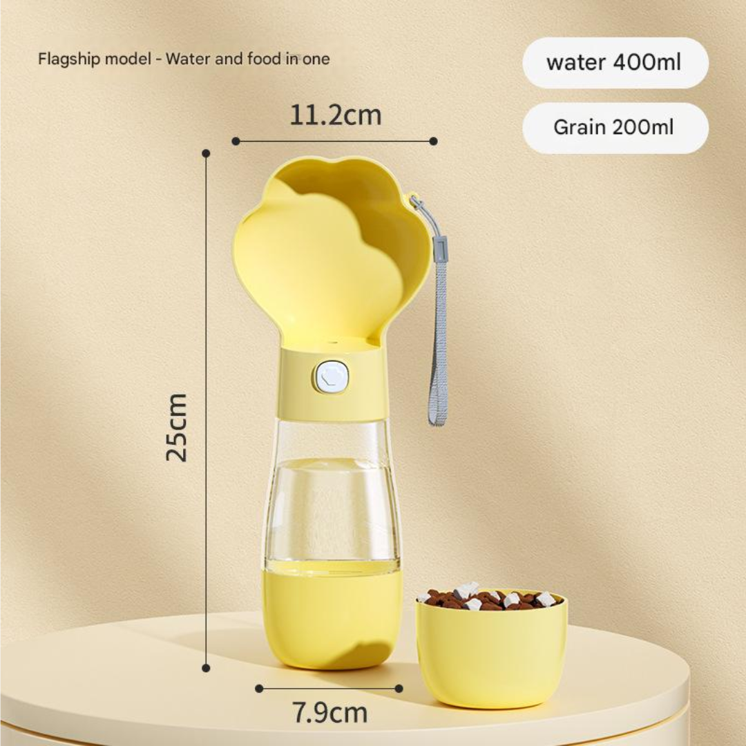PawPrint Pup Hydration Bottle with Food Container