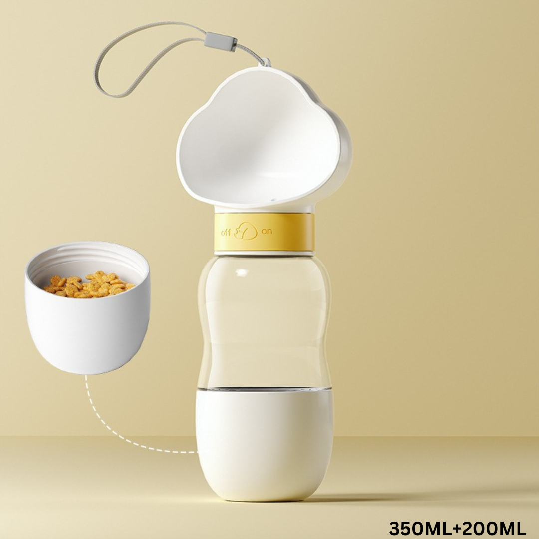 2-in-1 Cloud Pet Hydration Bottle with Food Container