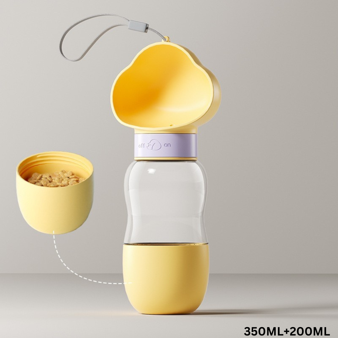 2-in-1 Cloud Pet Hydration Bottle with Food Container