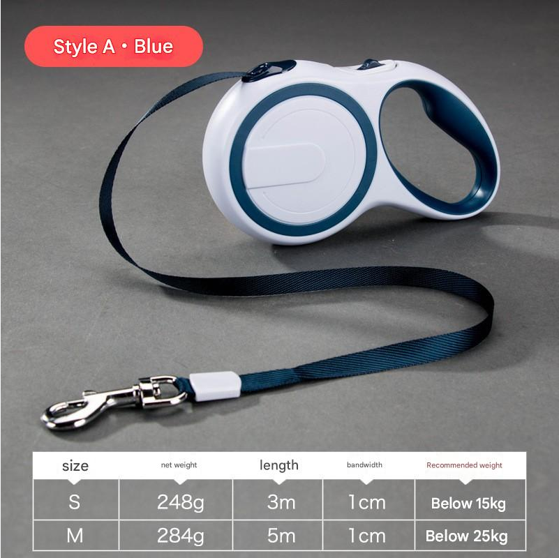Retractable Dog Leash – Heavy Duty with One-Touch Lock