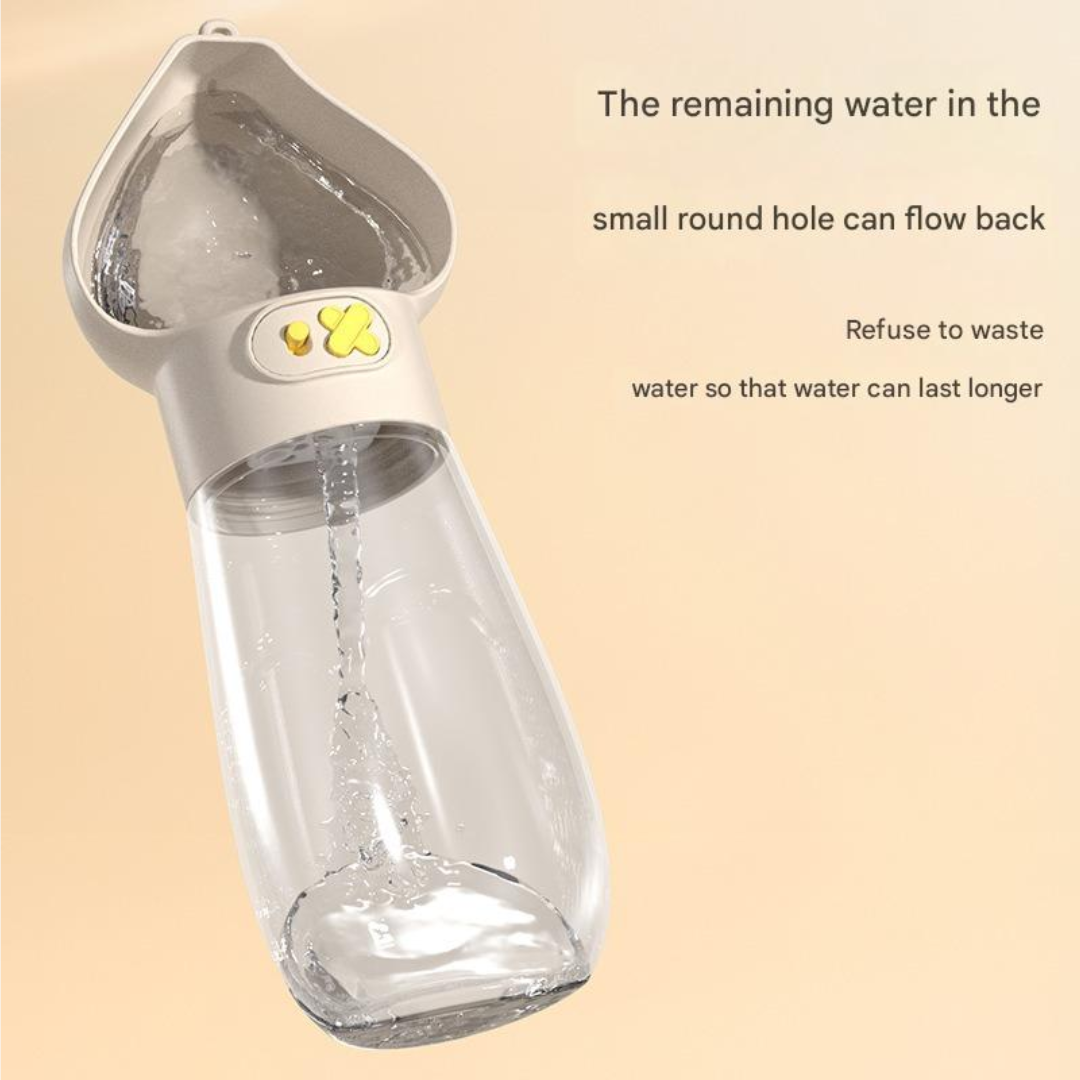 Triangle Shape Dog Water Bottle with Food Container