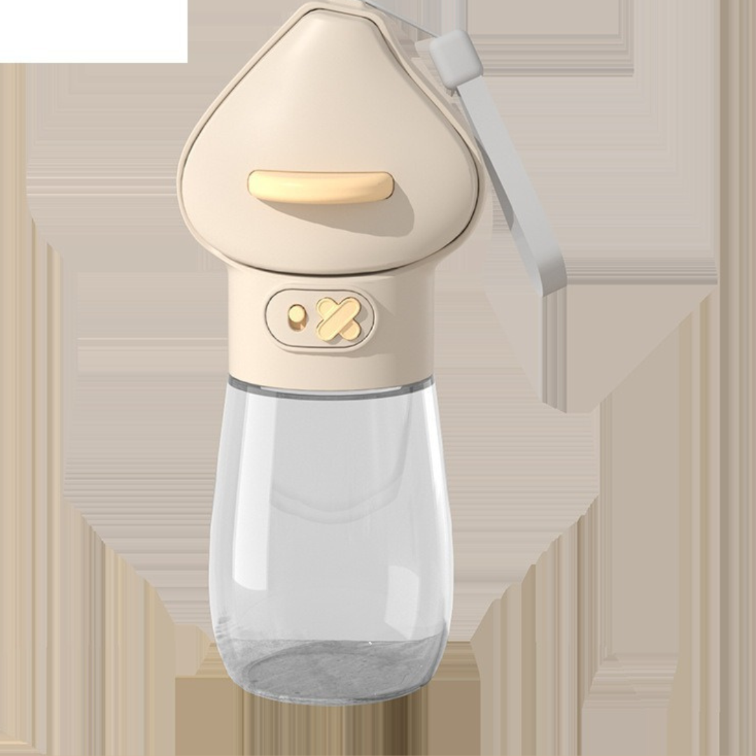 Triangle Shape Dog Water Bottle with Food Container