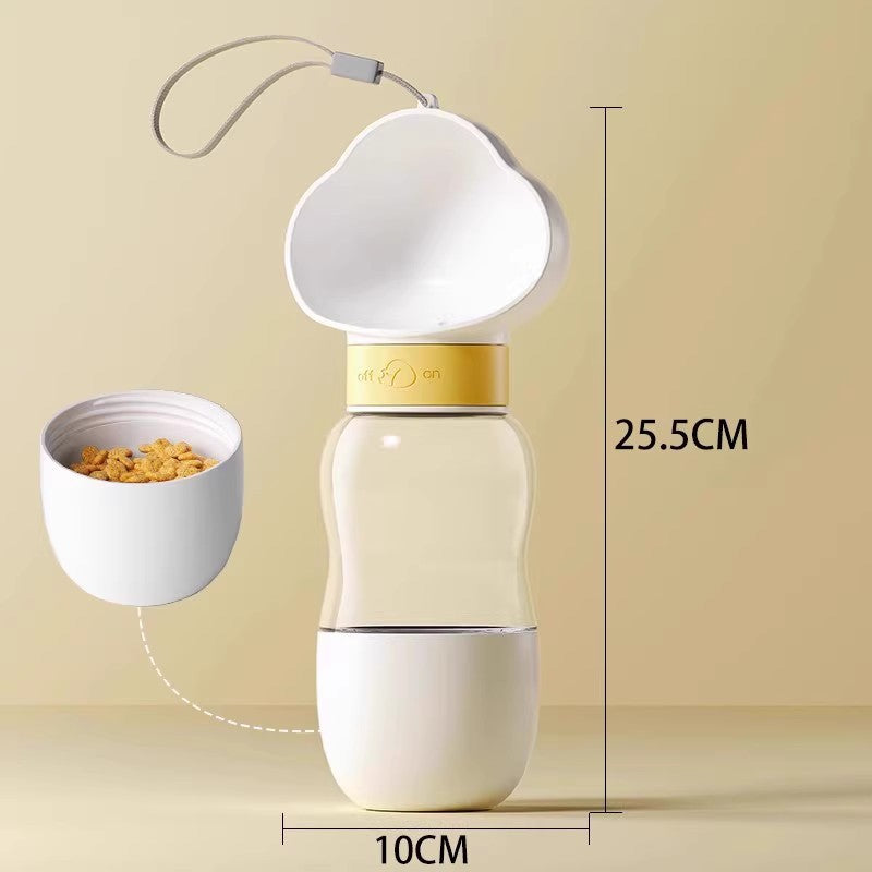 2-in-1 Cloud Pet Hydration Bottle with Food Container