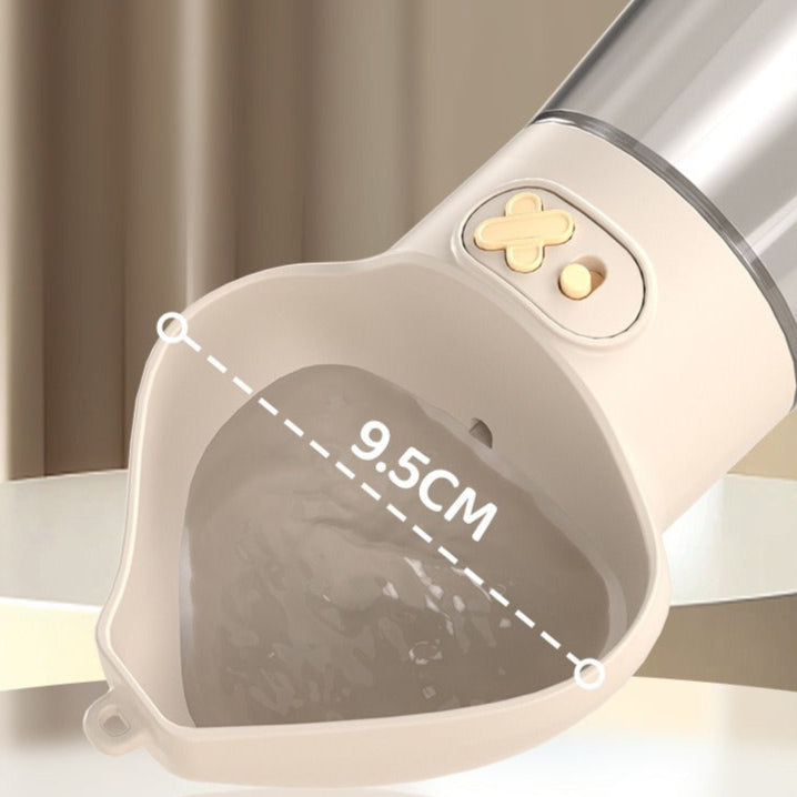 Triangle Shape Dog Water Bottle with Food Container