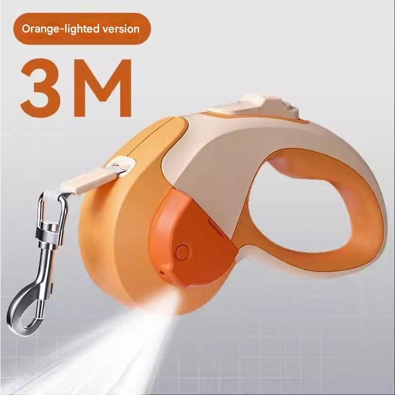Retractable Dog Leash with LED Light – 3M Length