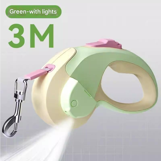 Retractable Dog Leash with LED Light – 3M Length