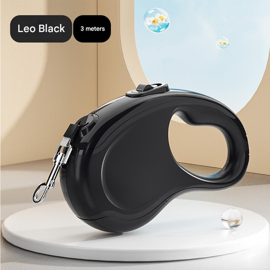Black Retractable Dog Leash – 3 Meters